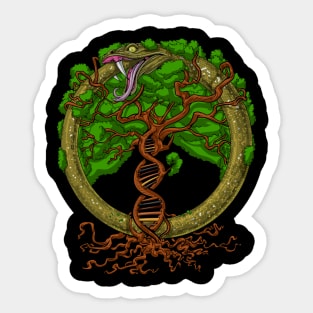 DNA Tree Of Life Ouroboros Sticker